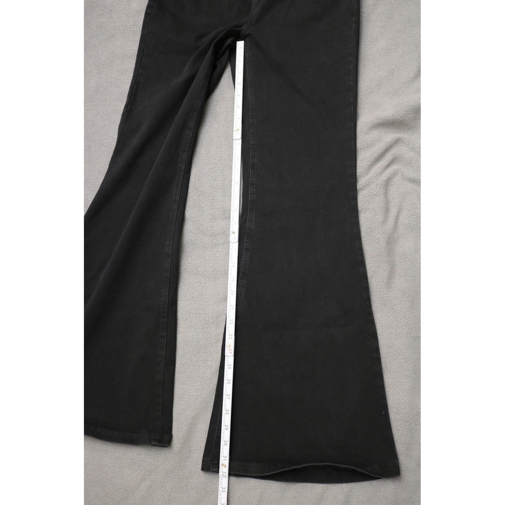 IOSUR Crossover VWaist Flare Jeans Women 34M Black High Rise Bell Bottoms Retro - Picture 5 of 11